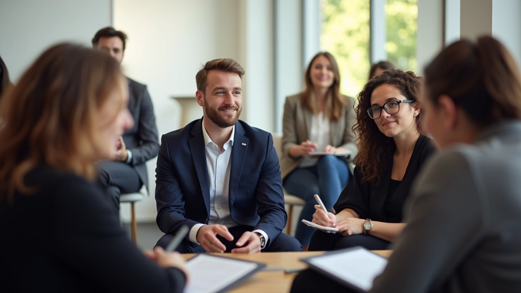Professional team in a structured workshop setting