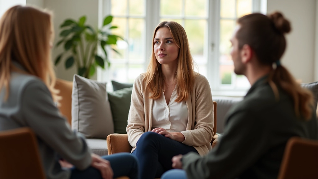 Small group of people having a genuine conversation and laughing together in a casual social setting